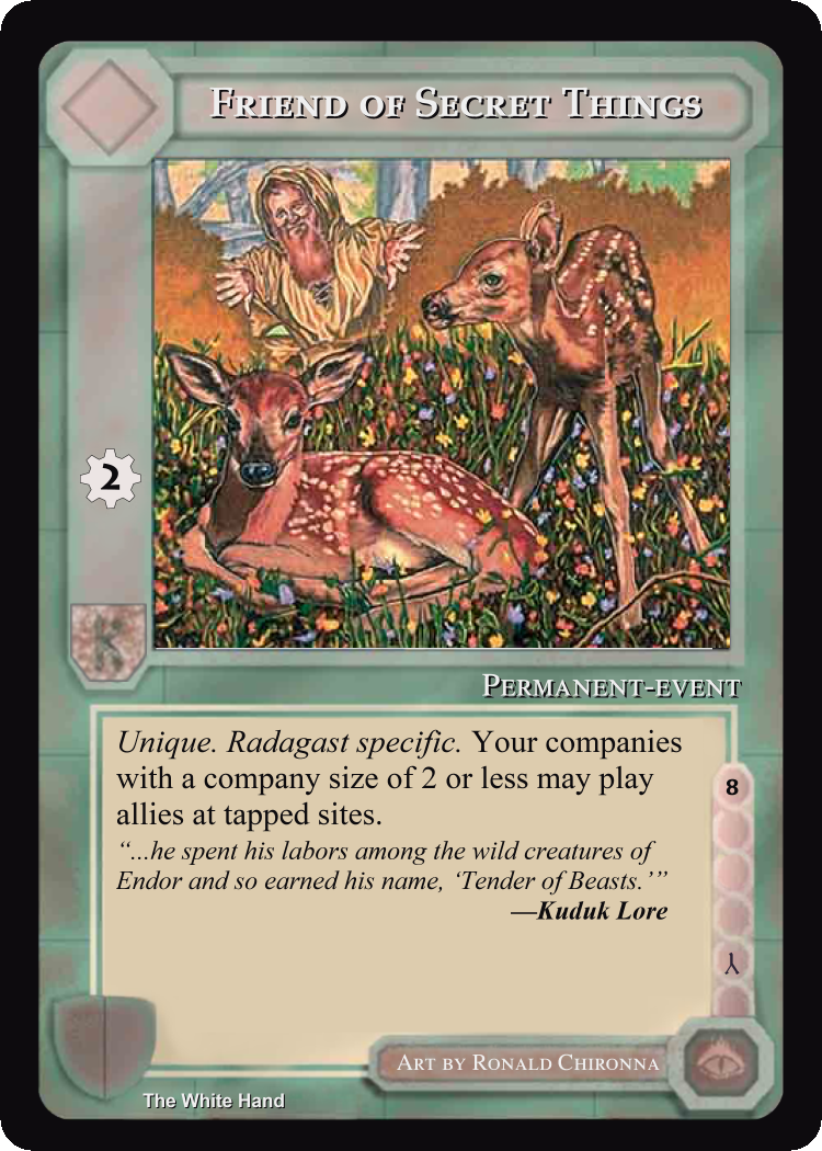 Friend Of Secret Things - White Hand - Middle Earth CCG / TCG
