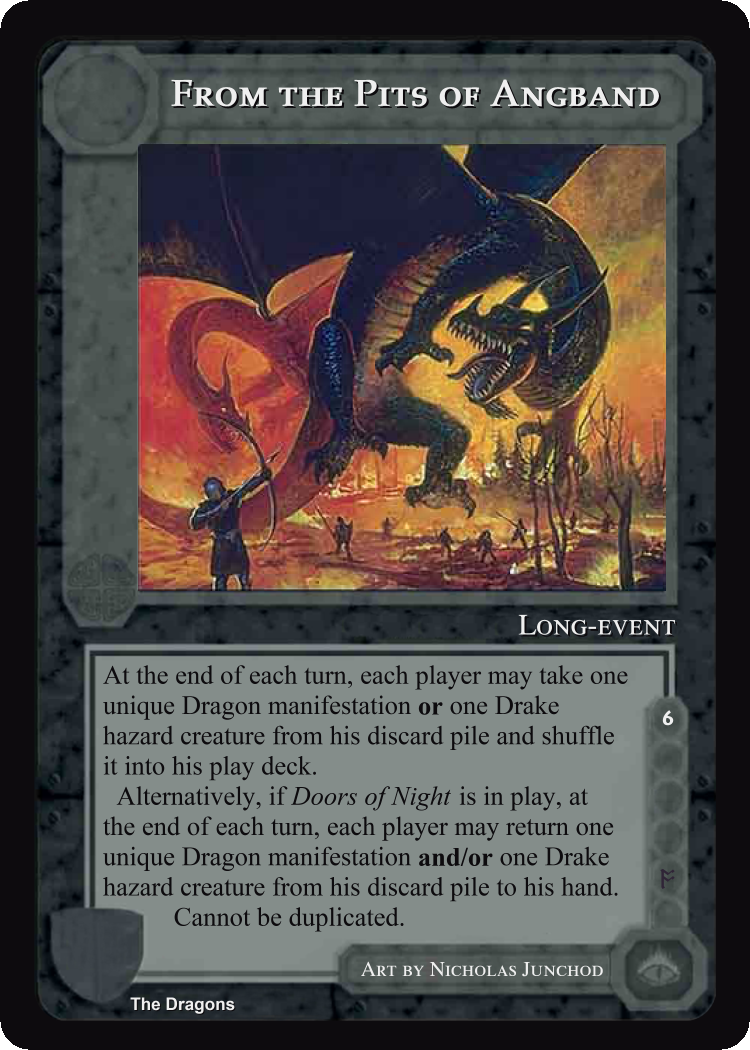 From The Pits Of Angband - The Dragons - Middle Earth CCG / TCG
