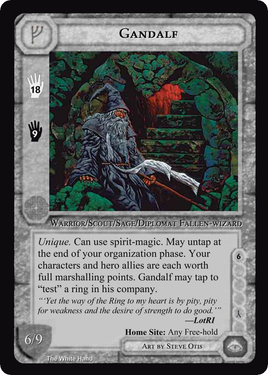 Gandalf - White Hand - Middle Earth CCG / TCG