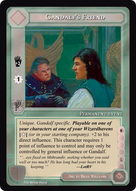 Gandalf's Friend - White Hand - Middle Earth CCG / TCG