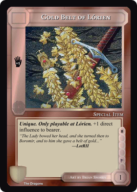 Gold Belt Of Lorien - The Dragons - Middle Earth CCG / TCG