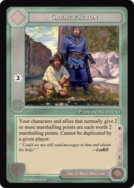 Great Patron - White Hand - Middle Earth CCG / TCG