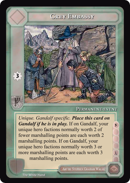 Grey Embassy - White Hand - Middle Earth CCG / TCG