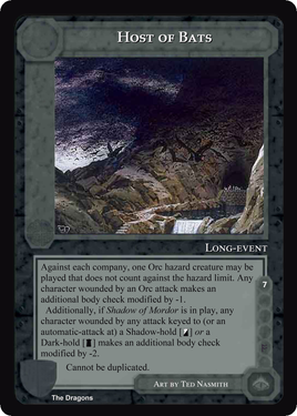 Host Of Bats - The Dragons - Middle Earth CCG / TCG