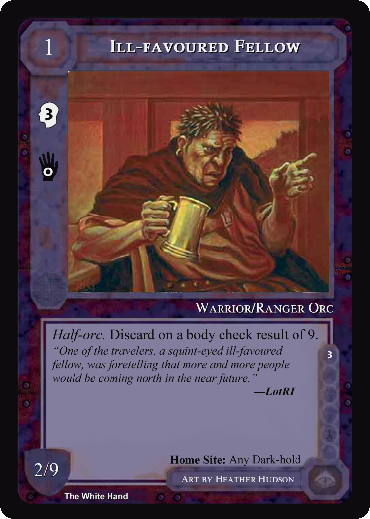 Ill-Favoured Fellow - White Hand - Middle Earth CCG / TCG
