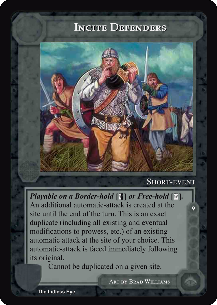 Incite Defenders - Lidless Eye - Middle Earth CCG / TCG
