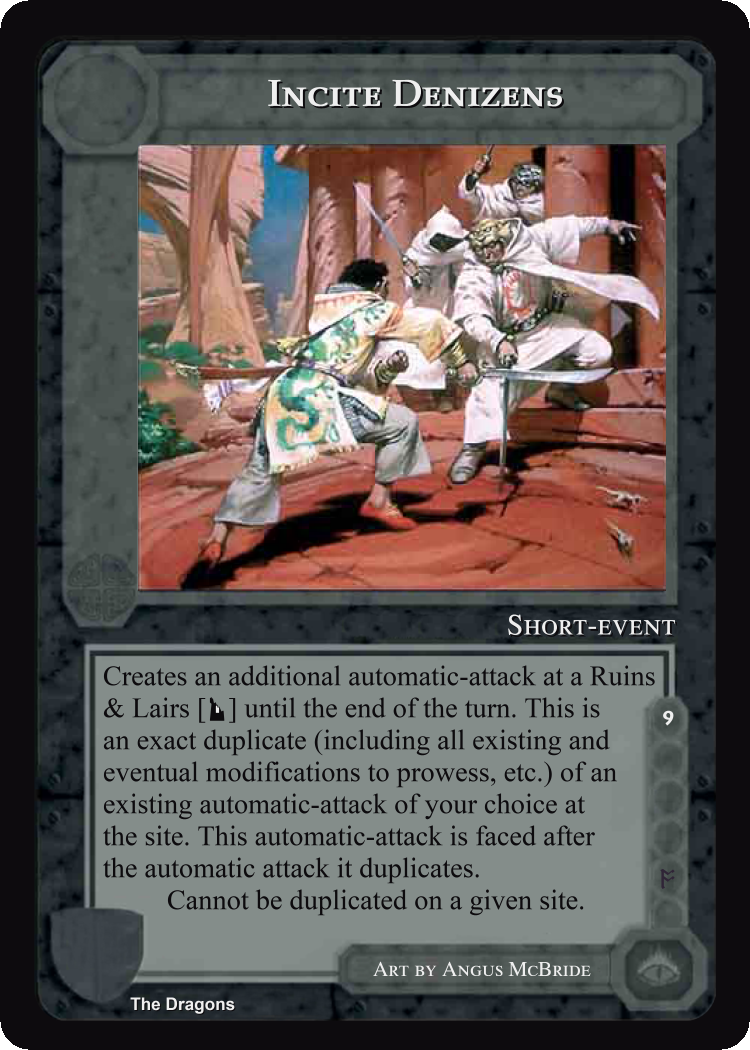 Incite Denizens - The Dragons - Middle Earth CCG / TCG
