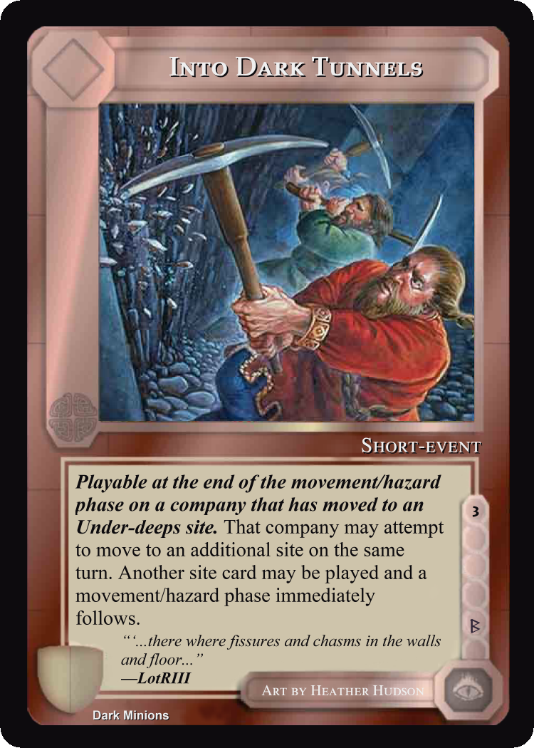 Into Dark Tunnels - Dark Minions - Middle Earth CCG / TCG
