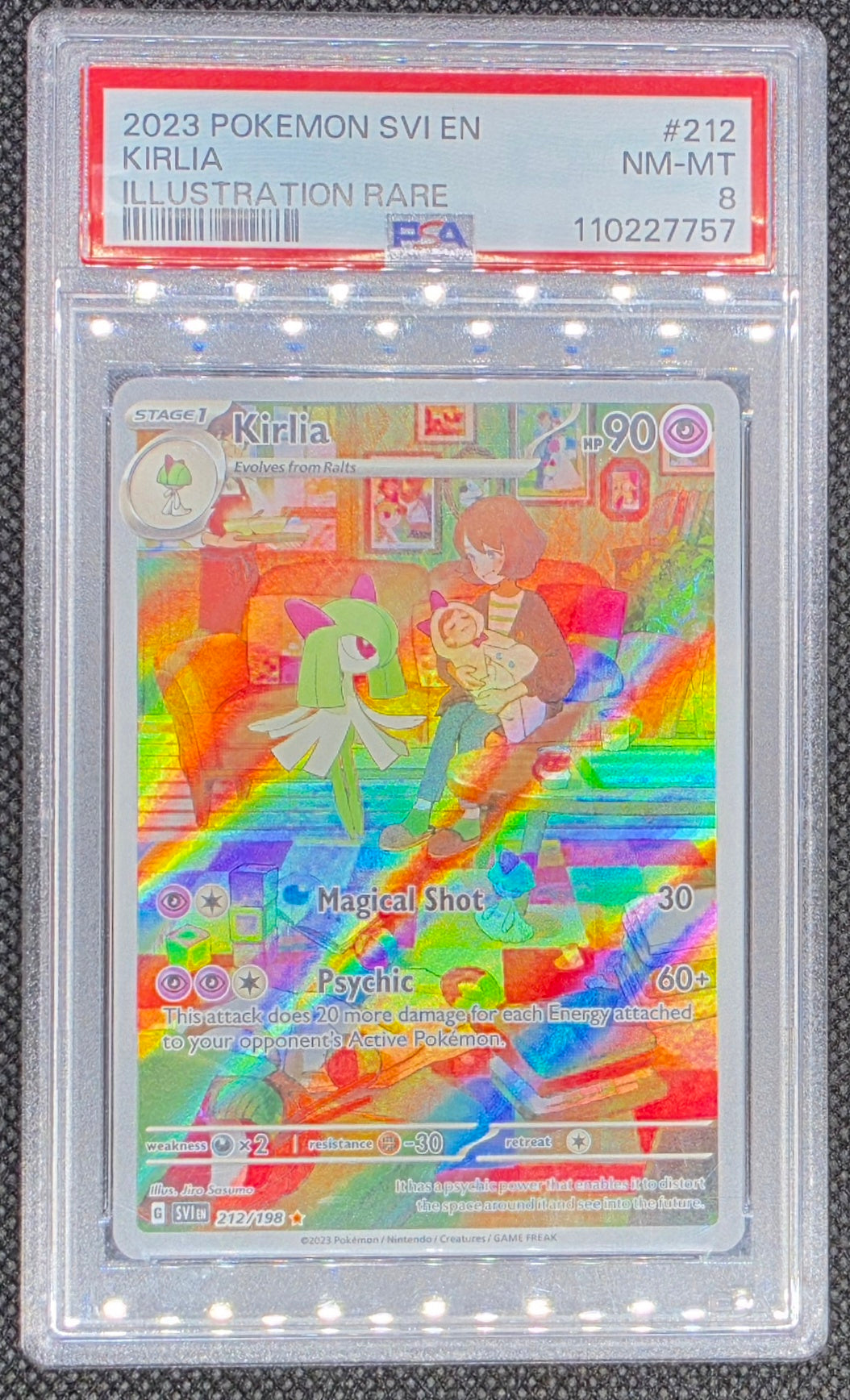 Pokemon Kirlia IR # 212 - S & V - Graded PSA 8