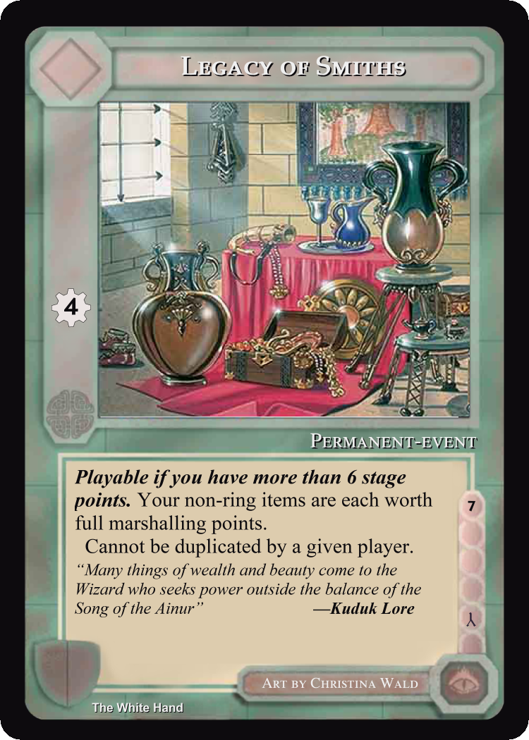 Legacy Of Smiths - White Hand - Middle Earth CCG / TCG