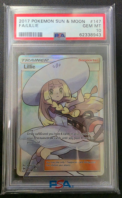 Pokemon Lillie # 147 - S&M - Graded PSA 10
