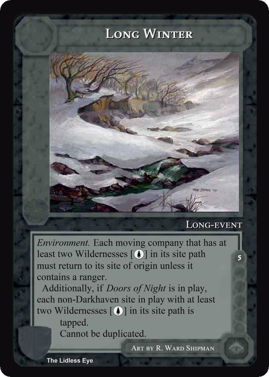 Long Winter - Lidless Eye - Middle Earth CCG / TCG