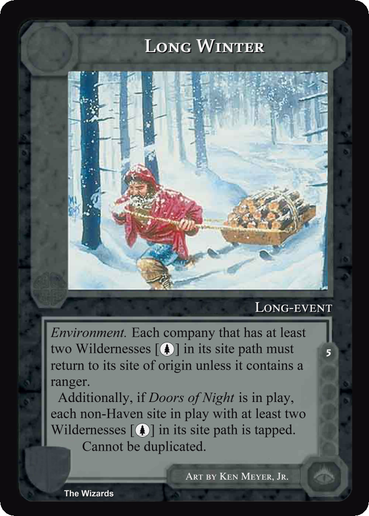 Long Winter - METW - Limited - Middle Earth CCG / TCG