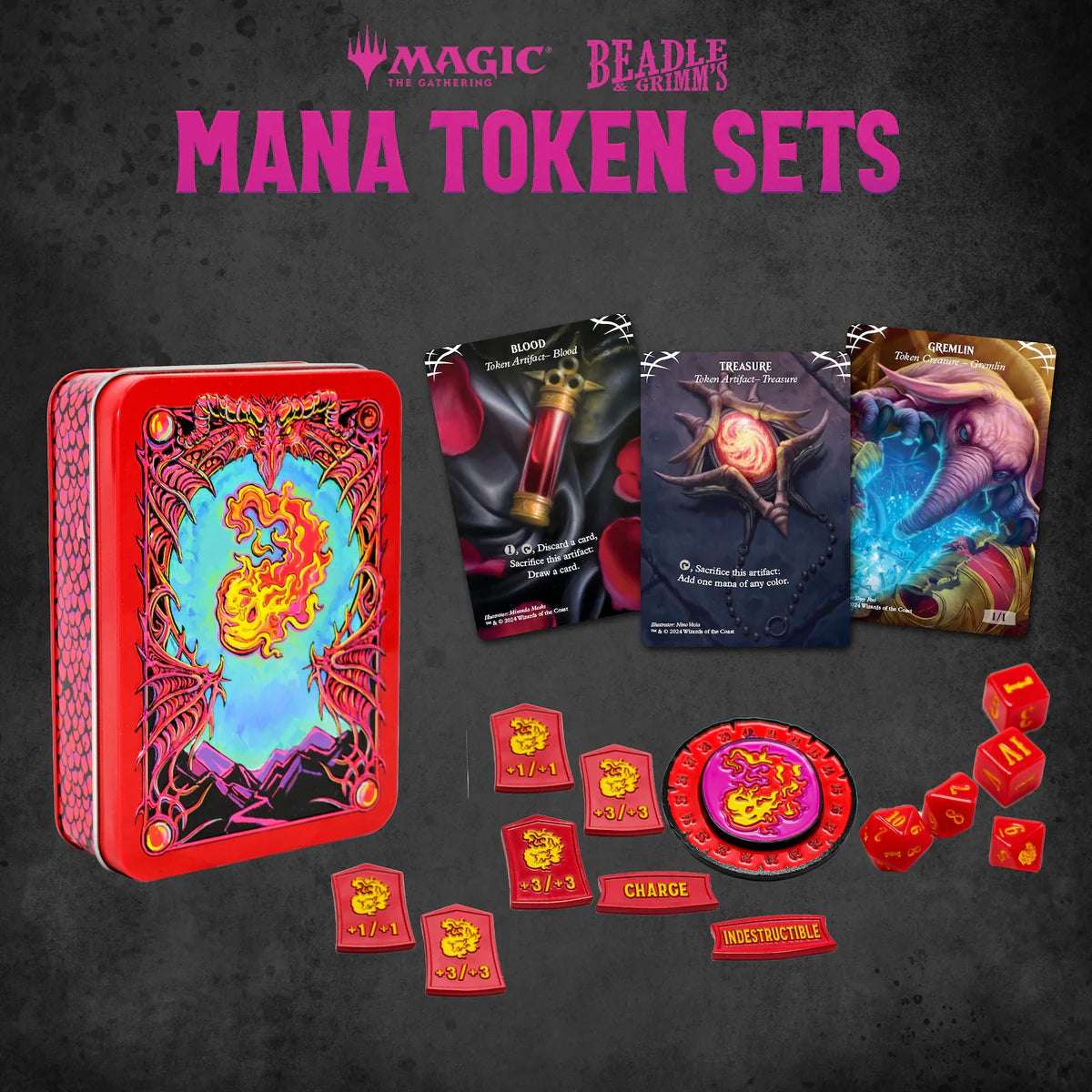 Beadle & Grimms Red Mana Token Set