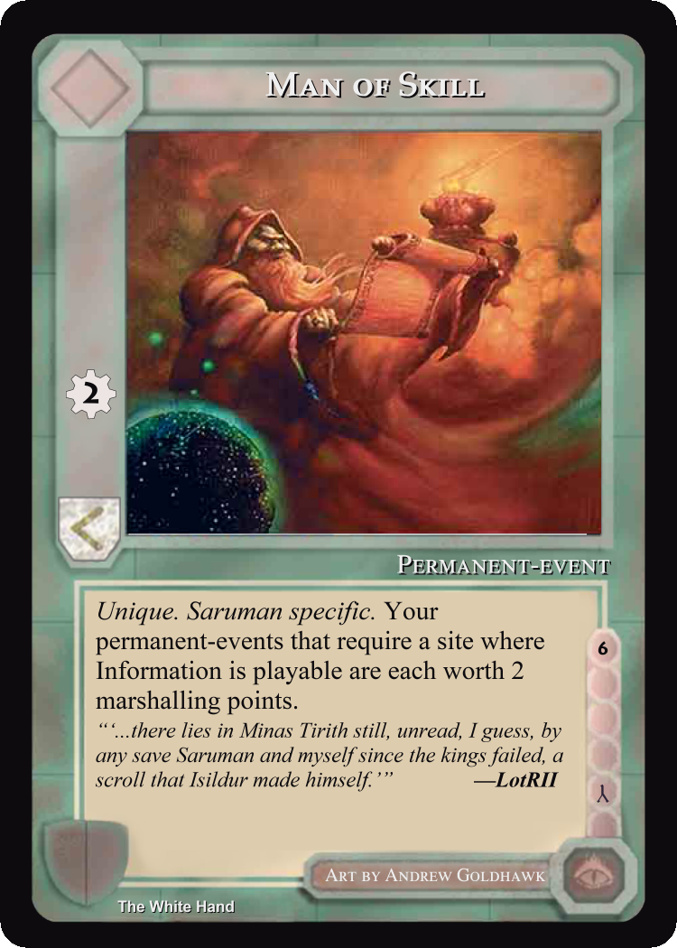 Man Of Skill - White Hand - Middle Earth CCG / TCG