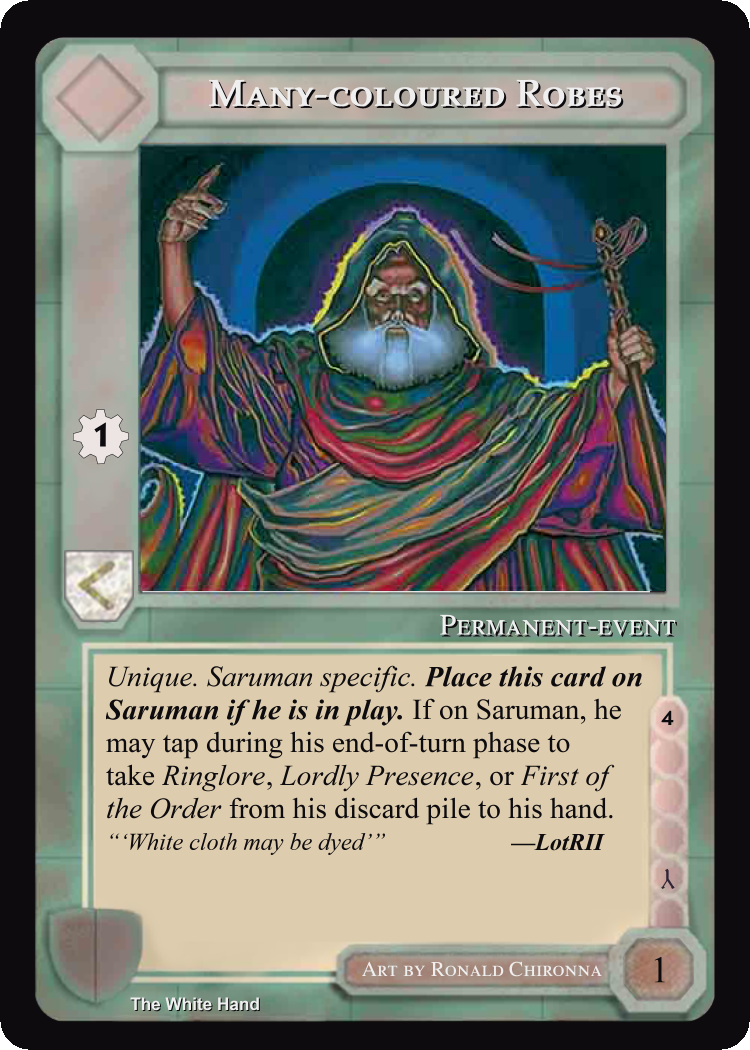 Many-Coloured Robes - White Hand - Middle Earth CCG / TCG