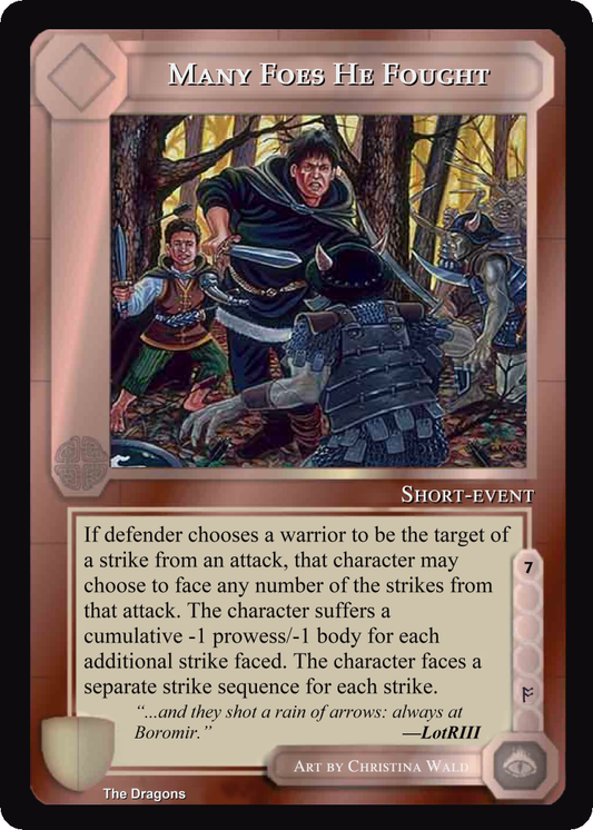 Many Foes He Fought - The Dragons - Middle Earth CCG / TCG