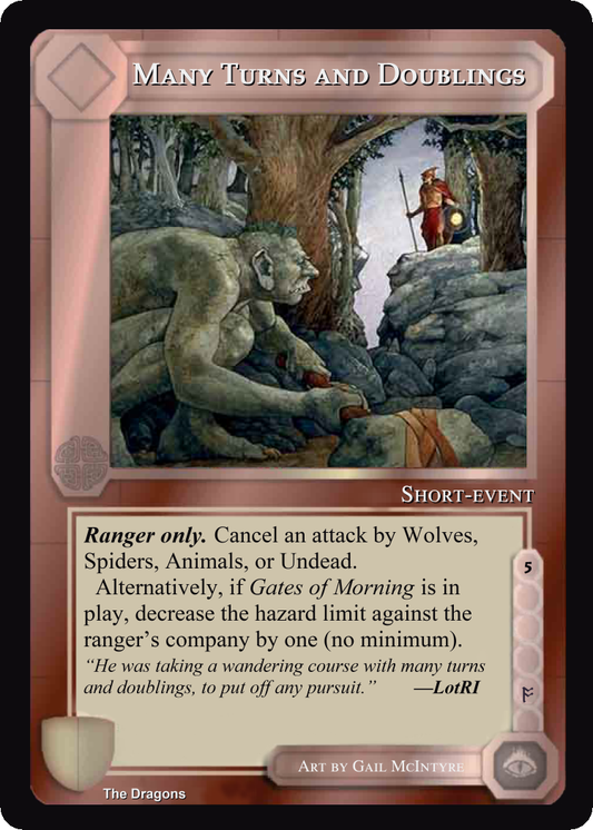 Many Turns And Doublings - The Dragons - Middle Earth CCG / TCG
