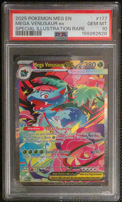 Pokemon Mega Venusaur ex # 177 - Mega Evolution - Graded PSA 10