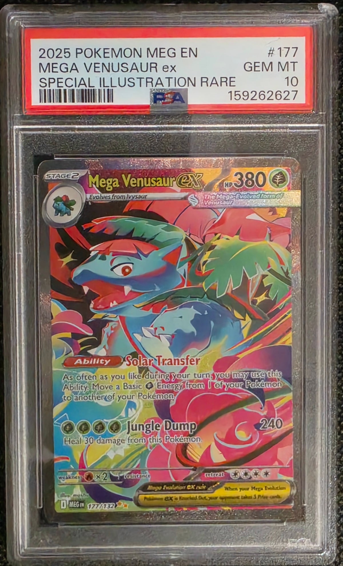 Pokemon Mega Venusaur ex # 177 - Mega Evolution - Graded PSA 10