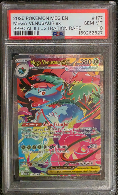 Pokemon Mega Venusaur ex # 177 - Mega Evolution - Graded PSA 10