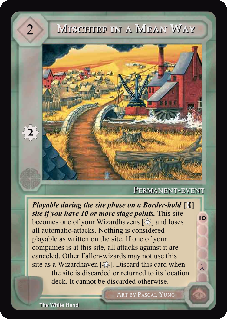 Mischief In A Mean Way - White Hand - Middle Earth CCG / TCG