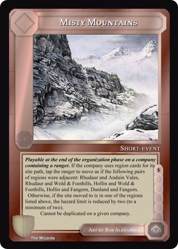 Misty Mountains - METW - Limited - Middle Earth CCG / TCG