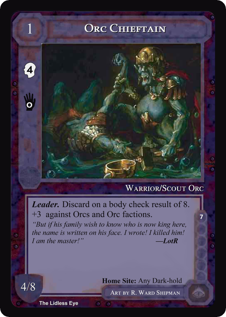 Orc Chieftain - Lidless Eye - Middle Earth CCG / TCG
