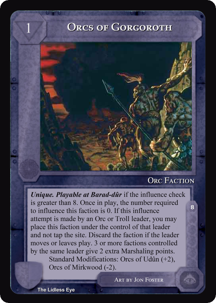 Orcs of Gorgoroth - Lidless Eye - Middle Earth CCG / TCG
