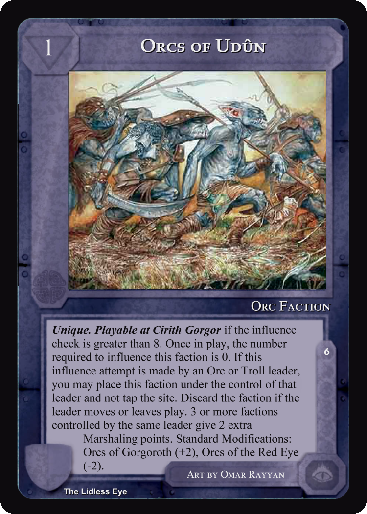 Orcs of Udun - Lidless Eye - Middle Earth CCG / TCG
