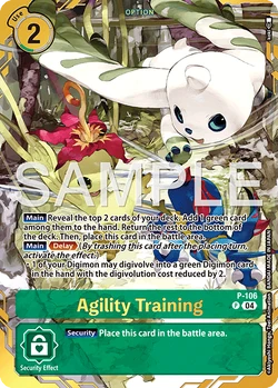 Agility Training (Premium Card Collection -Digimon Training Set-) [D-PR - P-106 P - Promo] - Digimon Promotion Cards
