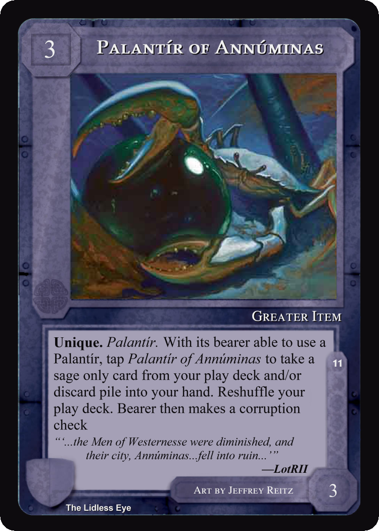 Palantir Of Annuminas - Lidless Eye - Middle Earth CCG / TCG
