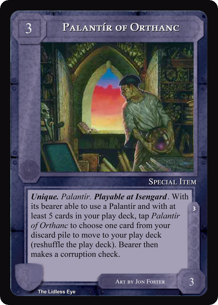 Palantir Of Orthanc - Lidless Eye - Middle Earth CCG / TCG
