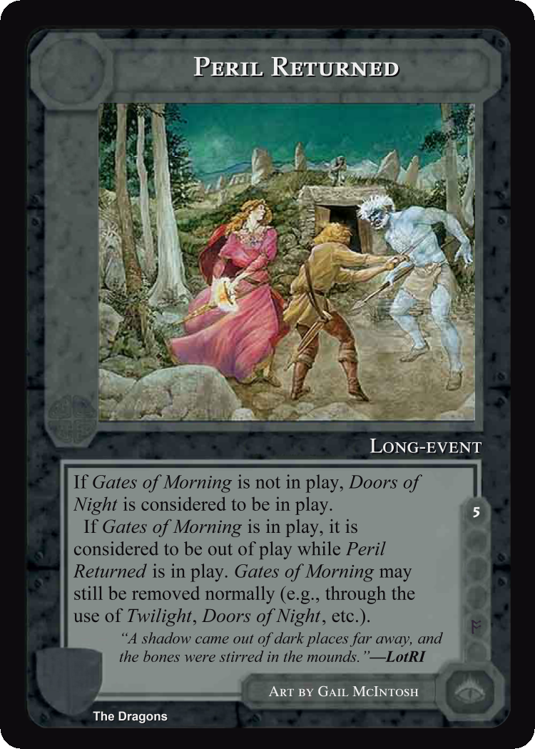 Peril Returned - The Dragons - Middle Earth CCG / TCG
