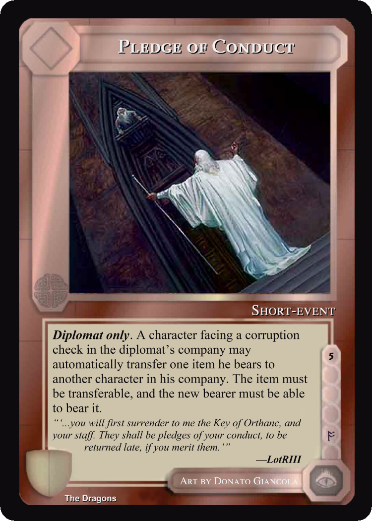 Pledge Of Conduct - The Dragons - Middle Earth CCG / TCG
