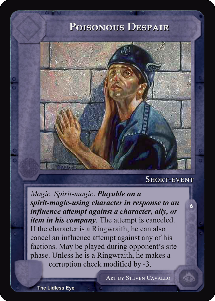 Poisonous Despair - Lidless Eye - Middle Earth CCG / TCG
