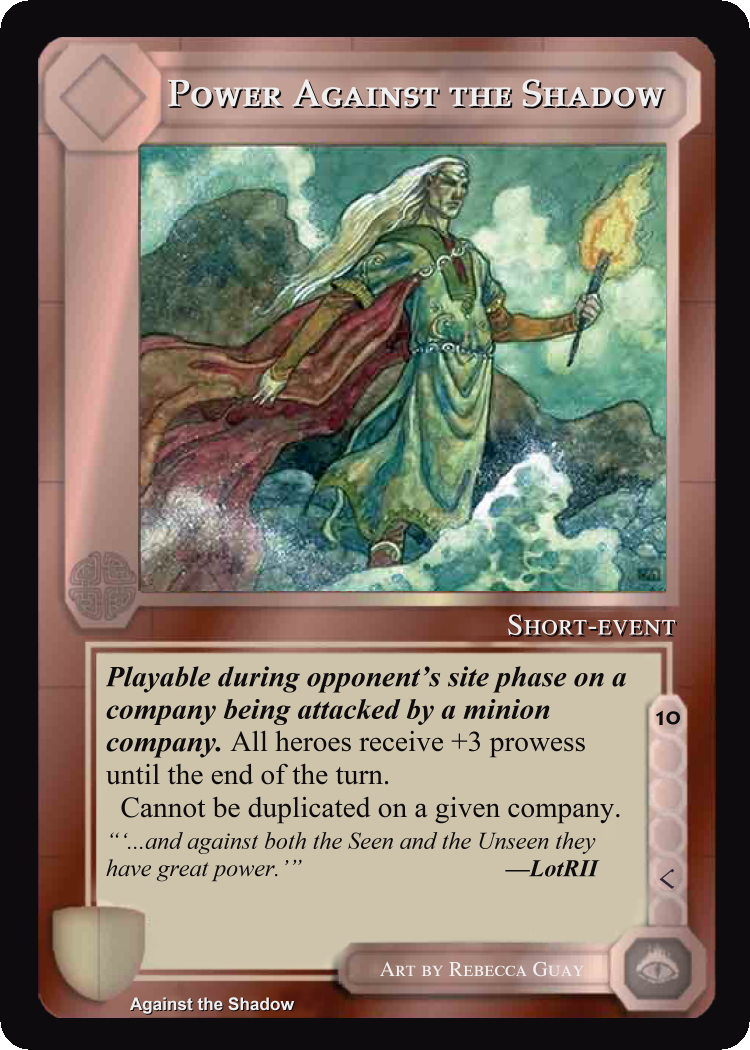 Power Against The Shadow - Against the Shadow - Middle Earth CCG / TCG
