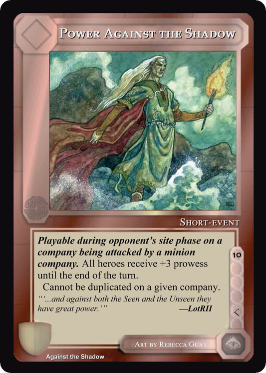 Power Against The Shadow - Against the Shadow - Middle Earth CCG / TCG
