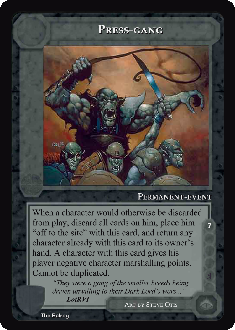 Press-Gang - The Balrog - Middle Earth CCG / TCG
