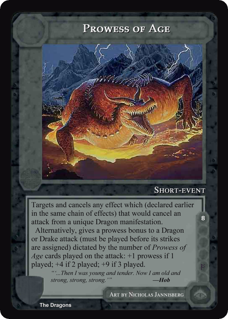 Prowess Of Age - The Dragons - Middle Earth CCG / TCG
