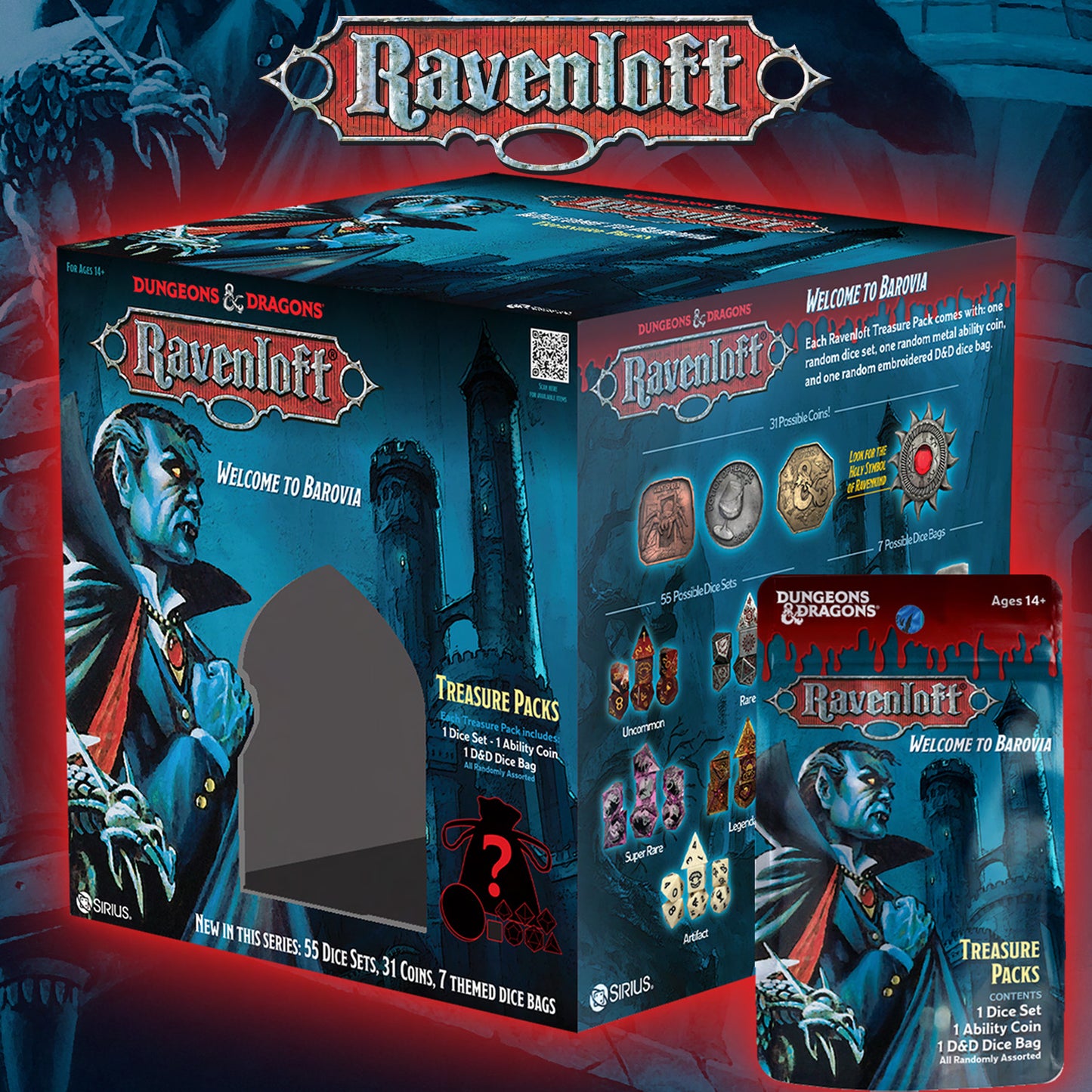 Dungeons & Dragons Ravenloft game box with character illustration and product details.