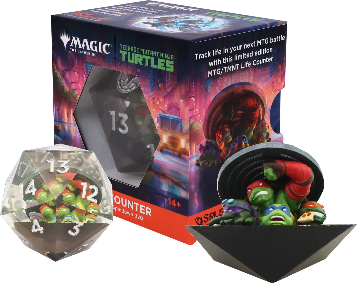 Sirius Dice - Teenage Mutant Ninja Turtles 55mm d20 Spindown Life Counter
