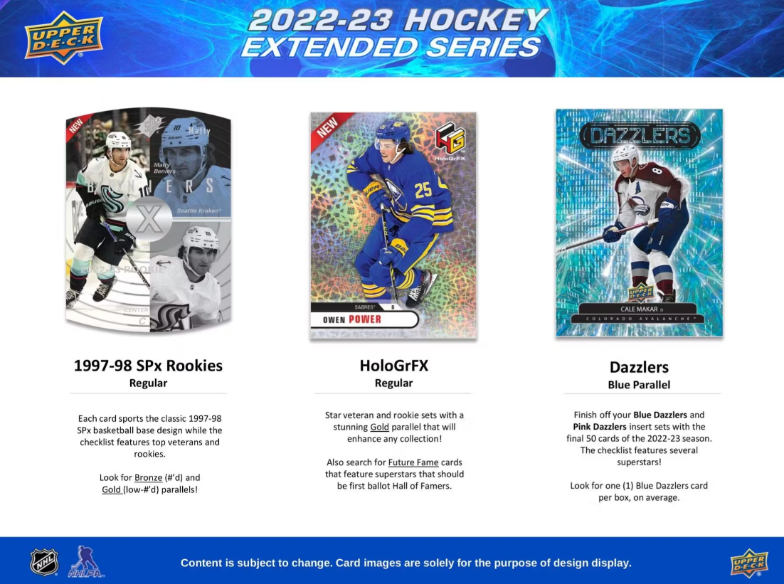 2022 - 2023 Upper Deck Extended Series Hockey Hobby Box