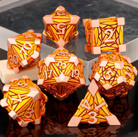 Solid Metal Themed 7 Piece Dice Set