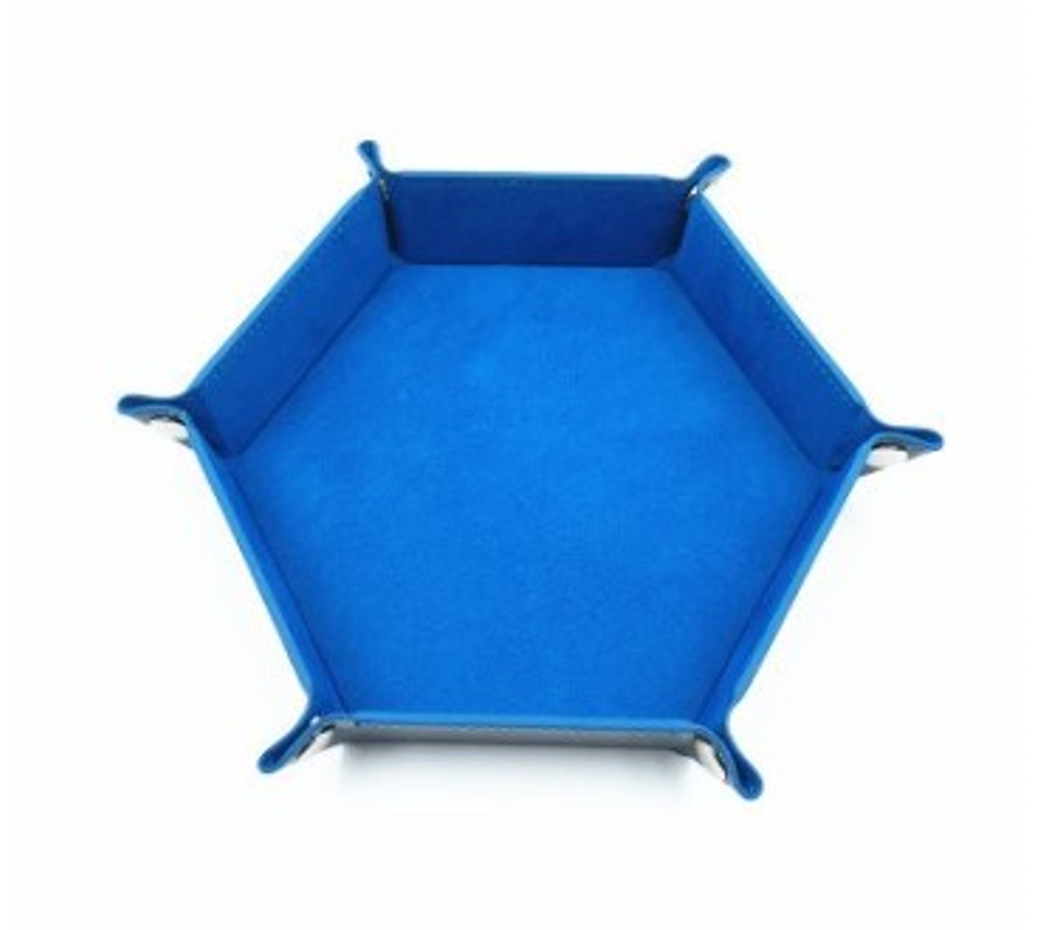 Foldable Dice Tray / Box - Leather Folding Hexagon Shape