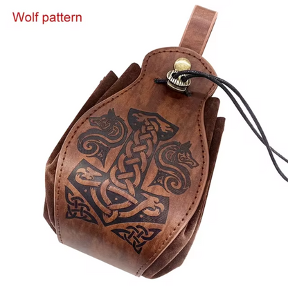 Artificial Leather Dice Bag / Pouch / Tray - Viking / Medieval Style