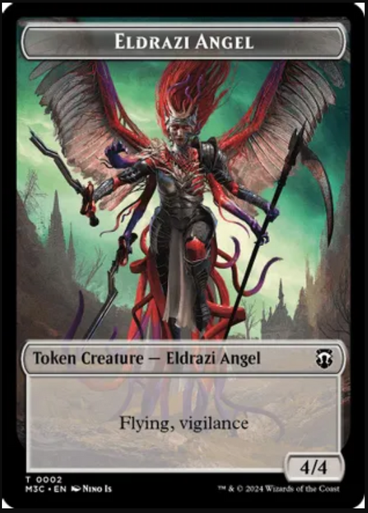 Eldrazi Angel (Ripple Foil) // Copy Double-Sided Token [Modern Horizons 3 Commander Tokens]