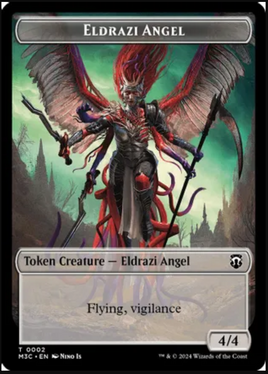 Eldrazi Angel (Ripple Foil) // Copy Double-Sided Token [Modern Horizons 3 Commander Tokens]