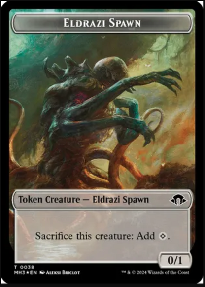 Eldrazi Spawn (Ripple Foil) // Eldrazi Scion Double-Sided Token [Modern Horizons 3 Commander Tokens]