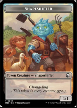 Shapeshifter (0004) (Ripple Foil) // Copy Double-Sided Token [Modern Horizons 3 Commander Tokens]